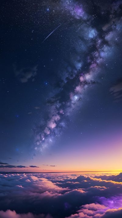 Purple Milky Way for phone wallpaper