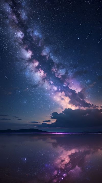 Purple Milky Way for phone wallpaper