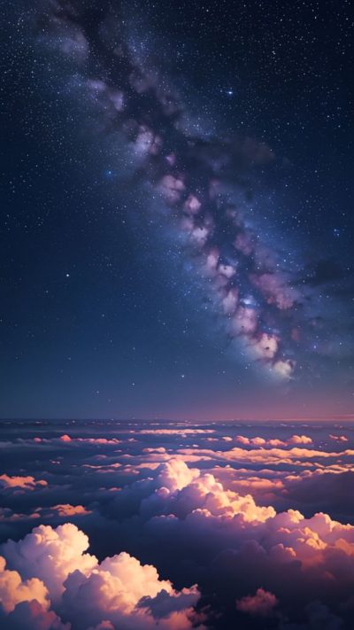 Purple Milky Way for phone wallpaper