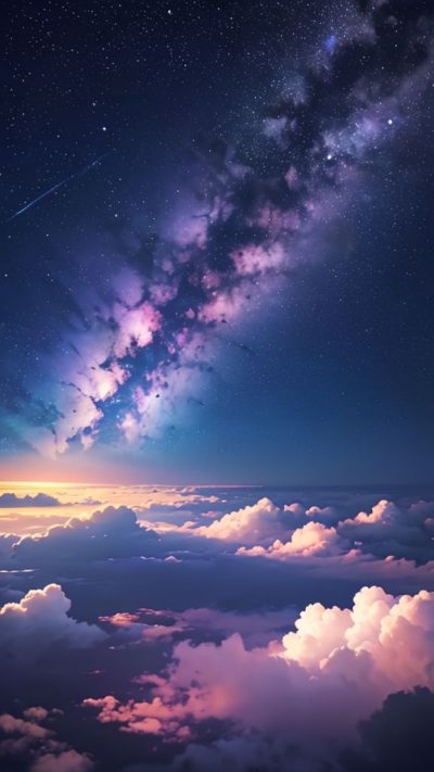 Purple Milky Way for phone wallpaper