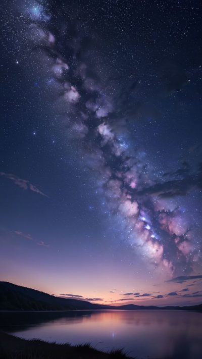 Purple Milky Way for phone wallpaper