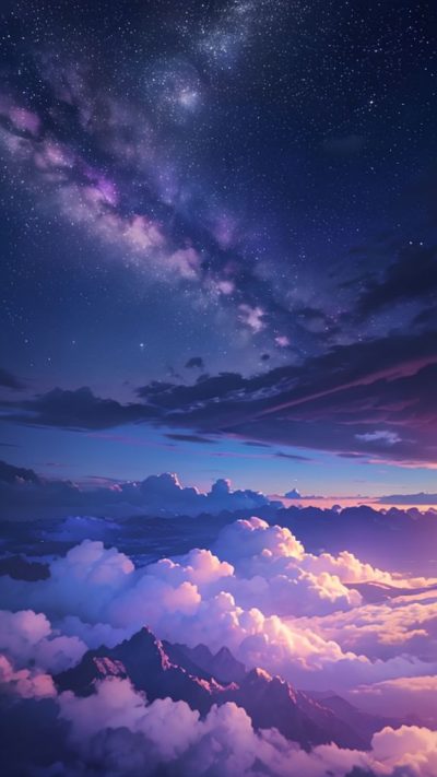 Purple Milky Way for phone wallpaper