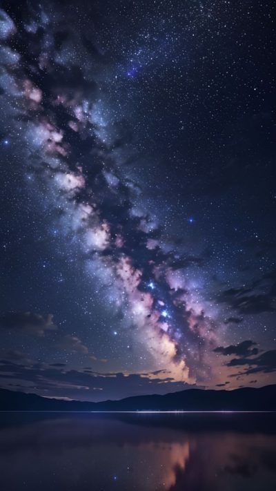 Purple Milky Way for phone wallpaper