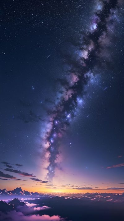 Purple Milky Way for phone wallpaper