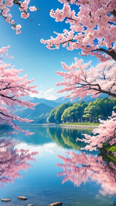 Sakura Japan Scenery for phone wallpaper