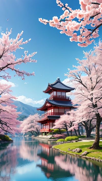 Sakura Japan Scenery for phone wallpaper