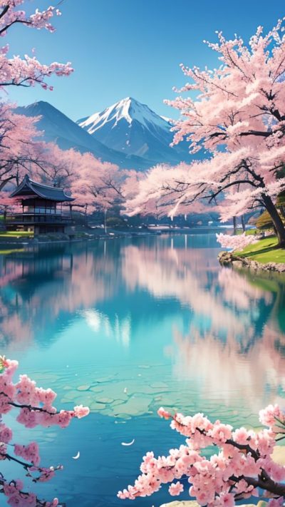 Sakura Japan Scenery for phone wallpaper