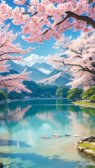 Sakura Japan Scenery for phone wallpaper