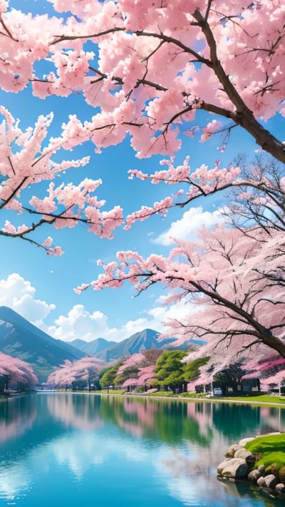 Sakura Japan Scenery for phone wallpaper