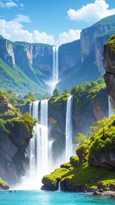 Wonderful Waterfall for phone wallpaper