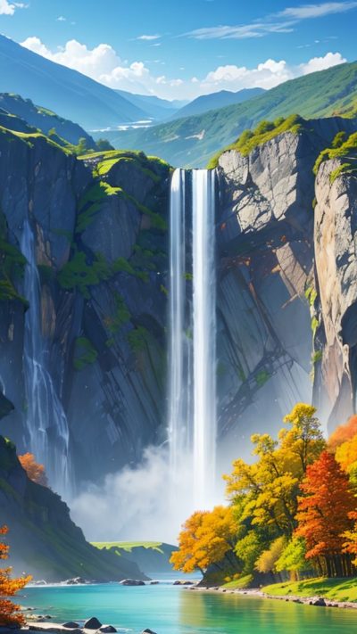 Wonderful Waterfall for phone wallpaper