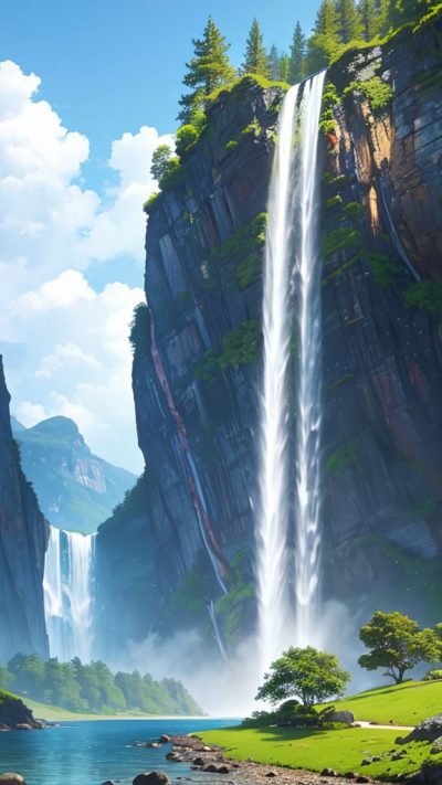 Wonderful Waterfall for phone wallpaper