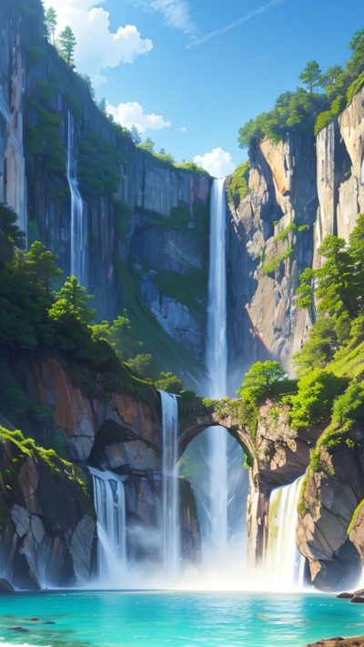 Wonderful Waterfall for phone wallpaper