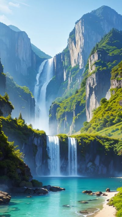 Wonderful Waterfall for phone wallpaper