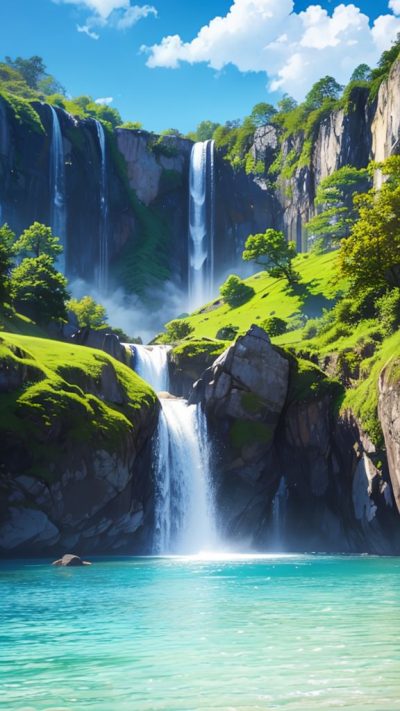 Wonderful Waterfall for phone wallpaper