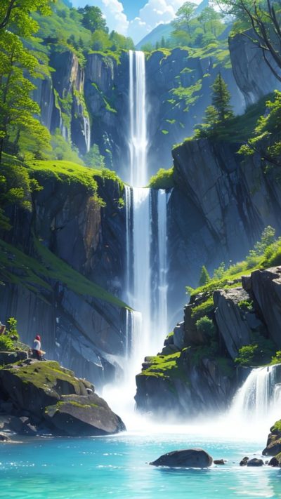 Wonderful Waterfall for phone wallpaper