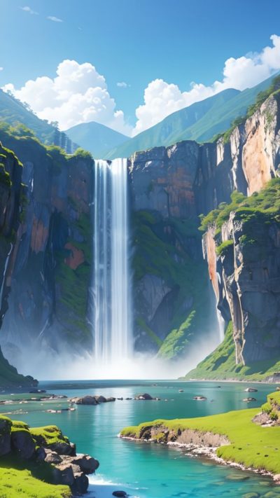 Wonderful Waterfall for phone wallpaper