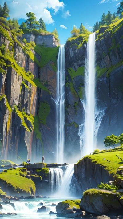 Wonderful Waterfall for phone wallpaper