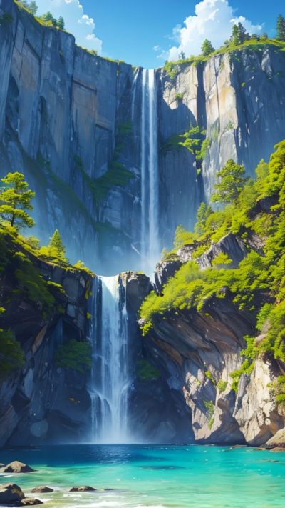 Wonderful Waterfall for phone wallpaper