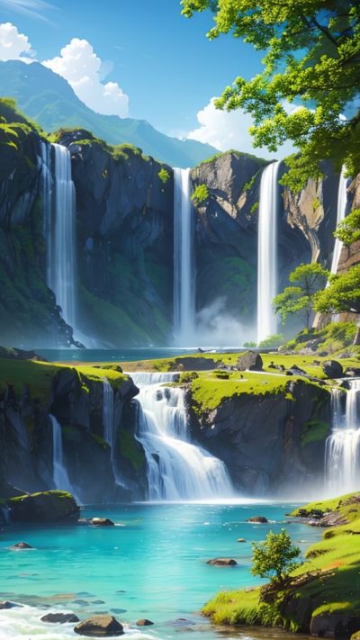 Wonderful Waterfall for phone wallpaper