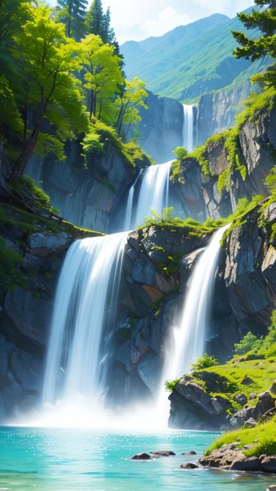 Wonderful Waterfall for phone wallpaper