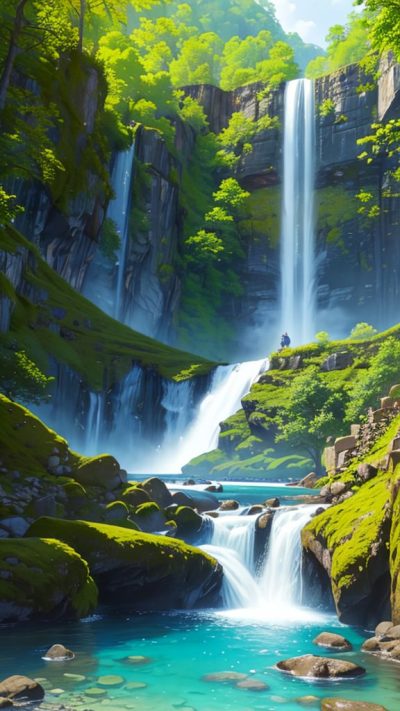 Wonderful Waterfall for phone wallpaper