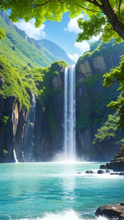 Wonderful Waterfall for phone wallpaper